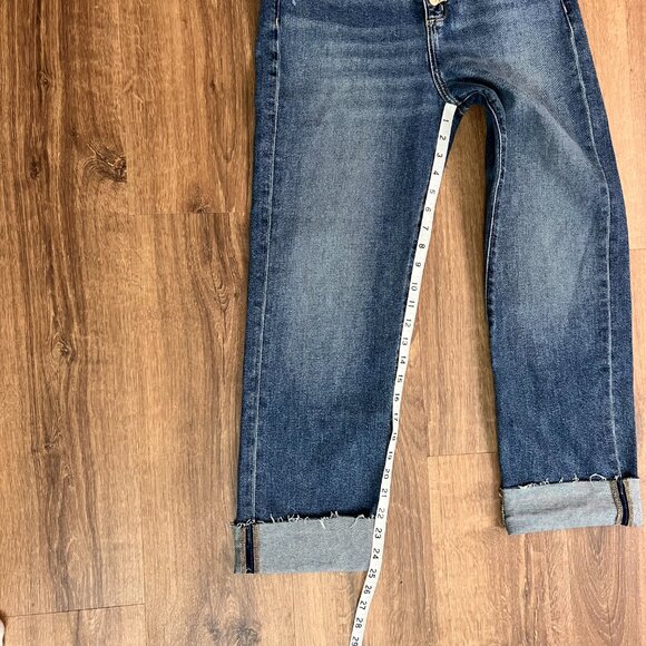 NEW Loft Fresh Cut High Rise Straight Jeans Raw Hem Sz 8 - Picture 10 of 12